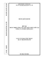 Hoàn thiện công tác giữ chân nhân viên tại Công ty Cổ phần Sông Đà 9.PDF