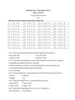 KIỂM TRA TRẮC NGHIỆM 1 TIẾT sử 12