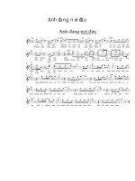 Sheet piano Anh đang nơi đâu  Miu Lê