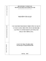 Các giải pháp nhằm hoàn thiện công tác quản lý chất lượng theo ISO 9001 2008 tại công ty cổ phần dịch vụ kỹ thuật viễn thông (TST) 