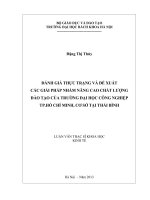 Đánh giá thực trạng và đề xuất các giải pháp nhằm nâng cao chất lượng đào tạo của trường đại học công nghiệp TP hồ chí minh cơ sở tại thái bình 