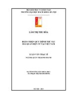 Hoàn thiện quy trình thủ tục hải quan điện tử tại Việt Nam