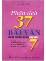 Phân tích 37 bài văn trong chương trình ngữ văn 7 phần 1 