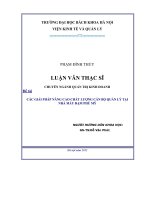 Các giải pháp nâng cao chất lượng cán bộ quản lý tại nhà máy đạm phú mỹ  