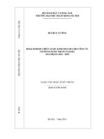 Hoạch định chiến lược kinh doanh cho công ty cổ phần dược phẩm nam hà giai đoạn 2012   2015 