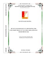 Đề xuất giải pháp quản lý môi trường cho làng nghề thuộc lưu vực sông nhuệ, sông đáy thành phố hà nội  
