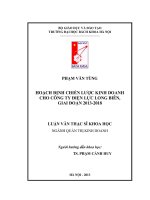 Hoạch định chiến lược kinh doanh cho công ty điện lực long biên, giai đoạn 2013   2018   