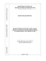 Đánh giá mối quan hệ giữa chất lượng dịch vụ cáp quang và lòng trung thành của khách hàng viễn thông hà nội 