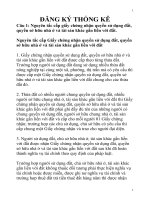 ĐỀ CƯƠNG ĐĂNG KÝ THỐNG KÊ