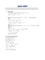 Ôn thi THPT quốc gia 2017 môn toán đạo hàm