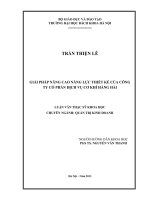 Giải pháp nâng cao năng lực thiết kế của công ty cổ phần dịch vụ cơ khí hàng hải 