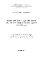 Hoạch định chiến lược kinh doanh của công ty cổ phần thương mại FPT đến năm 2015  