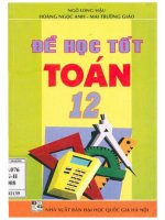 Để học tôt toán 12 Ngô Long Hậu
