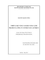 Chiến lược nâng cao khả năng cạnh tranh của công ty cổ phần xây lắp điện i 