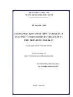 Giải pháp đào tạo và phát triển cán bộ quản lý của công ty TNHH 1 thành viên thoát nước và phát triển đô thị tỉnh BR VT 