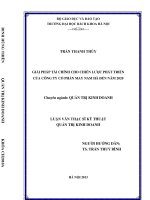 Giải pháp tài chính cho chiến lược phát triển của công ty cổ phần may nam hà đến năm 2020 