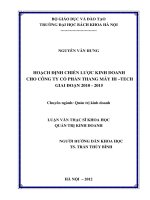 Hoạch định chiến lược kinh doanh cho công ty cổ phần thang máy HI   TECH giai đoạn 2010   2015 