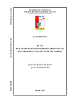 Đề xuất một số giải pháp nhằm hoàn thiện công tác quản trị nhân lực tại công ty truyền tải điện 1 