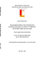 Hoạch định chiến lược kinh doanh giai đoạn 2012-2016 của Công ty TNHH MTV xổ số kiến thiết Quảng Ninh..PDF