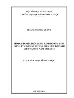 Hoạch định chiến lược kinh doanh cho công ty cổ phần tư vấn điện lực dầu khí việt nam từ năm 2011   2015  