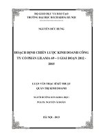 Hoạch định chiến lược kinh doanh công ty cổ phần lilama 69   1 giai đoạn 2012   2015 
