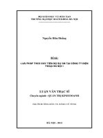 Giải pháp thúc đẩy tiến độ dự án tại công ty điện thoại hà nội 1  