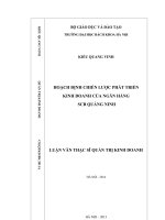 Hoạch định chiến lược phát triển kinh doanh của Ngân hàng SCB Quảng Ninh