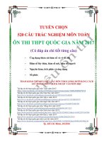 520 câu trắc nghiệm môn toán ôn thi thpt quốc gia năm 2017 có đáp án giải thích từng câu