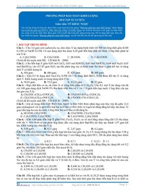 Bai 9 KGBai tap phuong phap bao toan khoi luong pdf