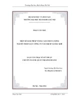 Một số giải pháp nâng cao chất lượng nguồn nhân lực công ty tàu dịch vụ dầu khí 