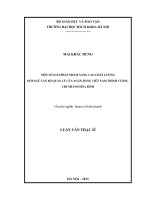 Một số giải pháp nâng cao chất lượng đội ngũ cán bộ quản lý của ngân hàng việt nam thịnh vượng chi nhánh hòa bình 