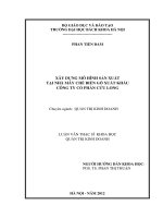 Xây dựng mô hình sản xuất tại nhà máy chế biến gỗ xuất khẩu công ty cổ phần cửu long 