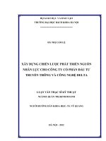 Xây dựng chiến lược phát triển nguồn nhân lực cho công ty cổ phần đầu tư truyền thông và công nghệ delta 