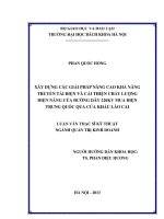 Xây dựng các giải pháp nâng cao khả năng truyền tải điện của cải thiện chất lượng điện năng của đường dây 220KV mua điện trung quốc qua cửa khẩu lào cai  