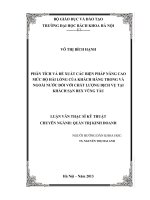Phân tích và đề xuất các biện pháp nâng cao mức độ hài lòng của khách hàng trong và ngoài nước đối với chất lượng dịch vụ tại khách sạn rex vũng tàu  