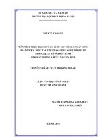 Phân tích thực trạng và đề xuất một số giải pháp nhằm hoàn thiện công tác ứng dụng công nghệ thông tin trong quản lý và điều hành khối văn phòng cấp ủy tại nam định  