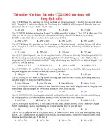 15 thi online  cơ bản  bài toán CO2 (SO2) tác dụng với dung dịch kiềm 