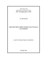 Liên kết phát triển chuỗi cung ứng rau ở lâm đồng 