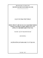 Phân tích và đề xuất các giải pháp nhằm nâng cao chất lượng nhân lực của công ty chế biến khí vũng tàu 