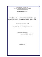Một số giải pháp nâng cao chất lượng đào tạo tại trường trung học kinh tế   kỹ thuật hòa bình 