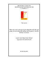 Phân tích và đề xuất một số giải pháp phát triển đội ngũ giảng viên tại trường bồi dưỡng cán bộ quản lý văn hóa, thể thao và du lịch 