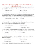 Thi online   phương pháp biện luận xác định CTCT của hợp chất hữu cơ  p1 