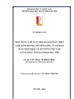 Phân tích và đề xuất một số giải pháp chiến lược kinh doanh cho tổng công ty cổ phần xuất nhập khẩu và xây dựng việt nam (vinaconex ,JSC) giai đoạn 2012 2020 