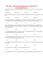 Phương pháp biện luận xác định CTPT của hợp chất hữu cơ - có đáp án