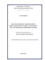 Một số giải pháp đẩy mạnh hoạt động dịch vụ khách hàng cá nhân của ngân hàng nông nghiệp và phát triển nông thôn việt nam trên địa bàn thành phố nam định 