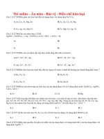 Thi online   ăn mòn   bảo vệ   điều chế kim loại 