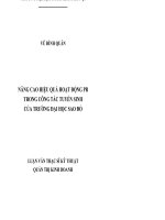 Nâng cao hiệu quả hoạt động PR trong công tác tuyển sinh của trường đại học sao đỏ  