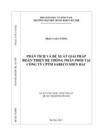 Phân tích và đề xuất giải pháp hoàn thiện hệ thống phân phối tại công ty cổ phần thương mại sabeco miền bắc 