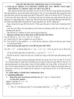 Chuyên đề phương trình bậc hai và ứng dụng