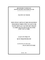 Phân tích và đề xuất một số giải pháp nhằm hoàn thiện công tác quản trị nguồn nhân lực tại viện quy hoạch và thiết kế xây dựng quảng ninh(viết tắt là VQH) 